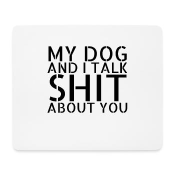 chien - mon chien et moi - Tapis de souris (format paysage) - blanc - Devant
