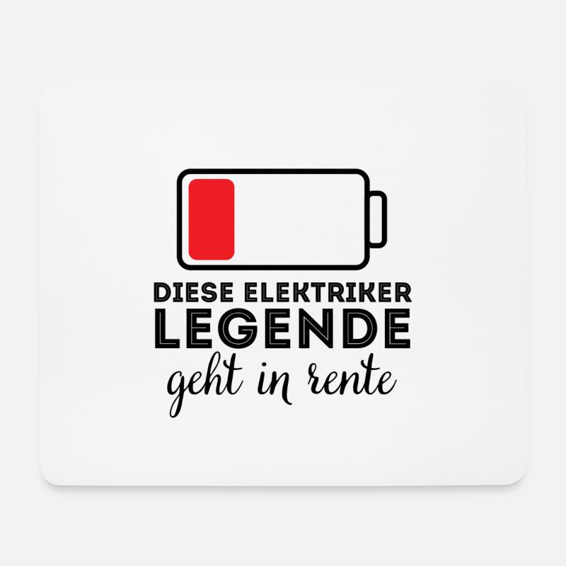 Diese Elektriker legende geht in Rente Geschenk - Mousepad (Querformat) - Weiß