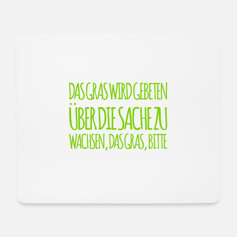 zum Thema Gras über die Sache wachsen lassen - Mousepad (Querformat) - Weiß