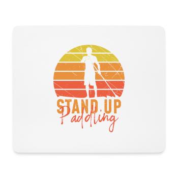 Sports nautiques sup surf paddle paddle - Tapis de souris (format paysage) - blanc - Devant