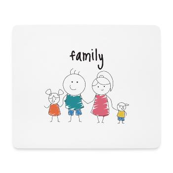 Famille père cadeau mère fête des mères fête des pères - Tapis de souris (format paysage) - blanc - Devant