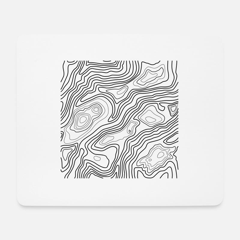 Topografie - Mousepad (Querformat) - Weiß