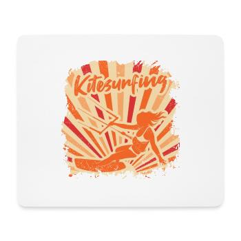 Kitesurfen Kitesurfer kiteboarding Geschenk surfen - Mousepad (Querformat) - Weiß - Vorne