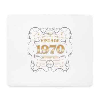 Anniversaire Vintage 1970 - Tapis de souris (format paysage) - blanc - Devant