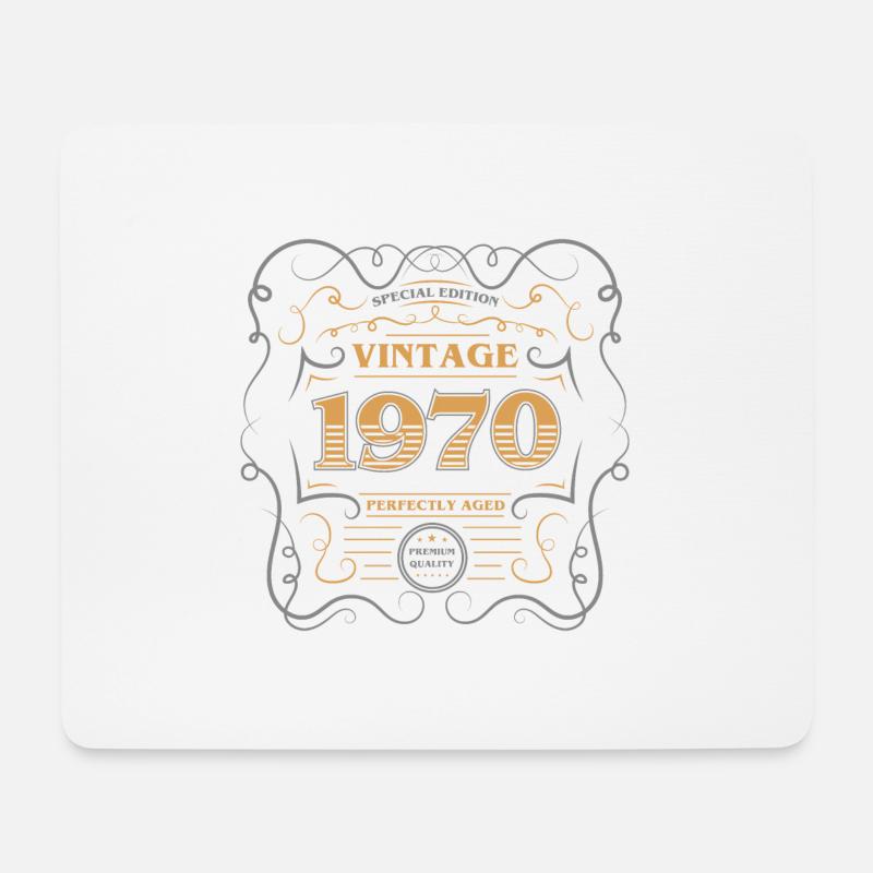 Vintage 1970 Geburtstag - Mousepad (Querformat) - Weiß