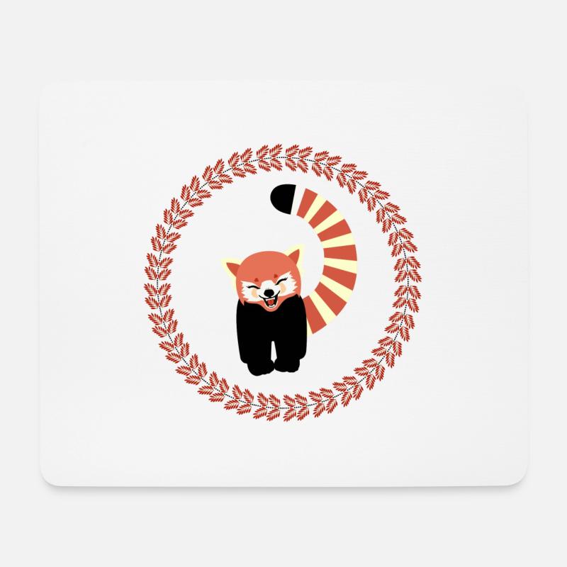 Red Panda - Mousepad (Querformat) - Weiß