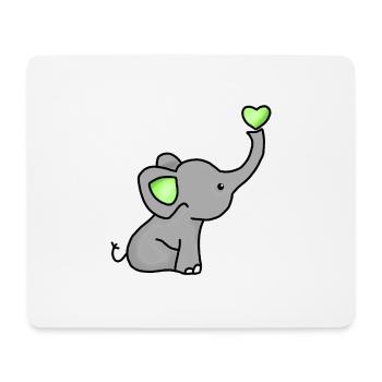 Baby elephant - Mouse Pad (horizontal) - white - Front
