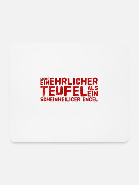 ich bin lieber ehrlich - Mousepad (Querformat) - Weiß