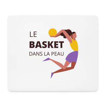 Le basket dans la peau basketball féminin humour - Tapis de souris (format paysage) - blanc - Devant