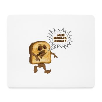 Toast als Zombie sucht Nuss Nougat Creme - Mousepad (Querformat) - Weiß - Vorne