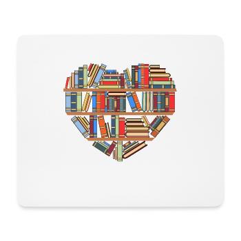 Livres de bibliothèque copieux pour des gens - Tapis de souris (format paysage) - blanc - Devant