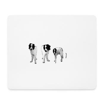 Idée cadeau chien Landseer Dog - Tapis de souris (format paysage) - blanc - Devant