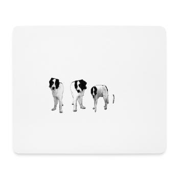 Landseer-Hund--Geschenkidee - Mousepad (Querformat) - Weiß - Vorne