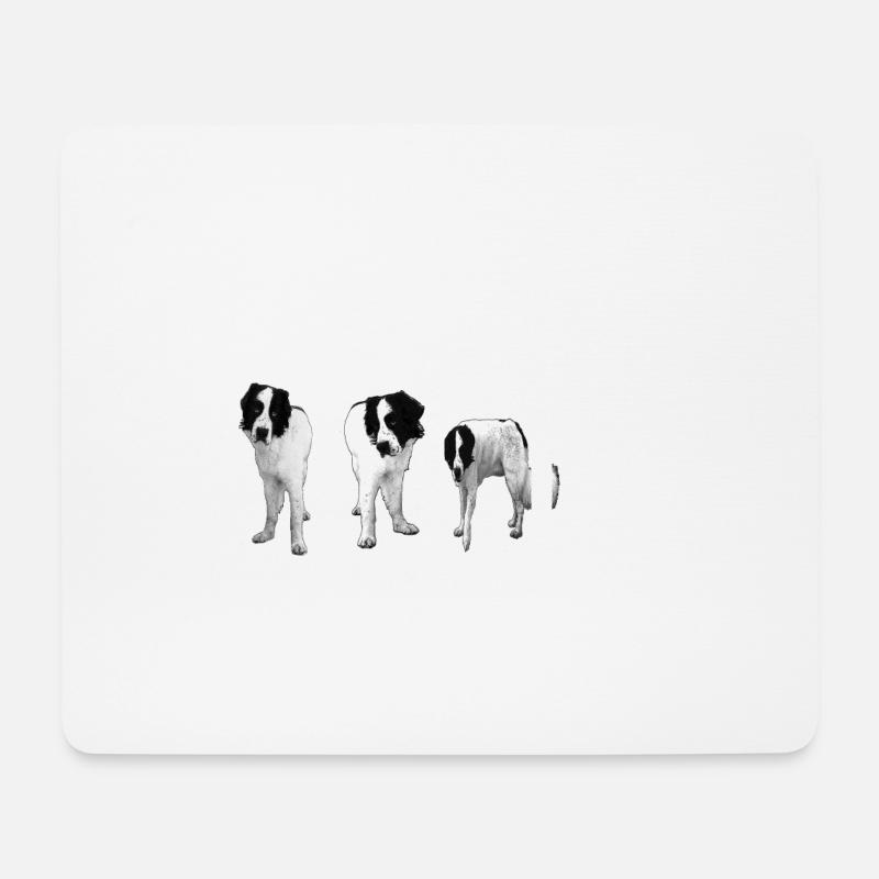 Landseer-Hund--Geschenkidee - Mousepad (Querformat) - Weiß