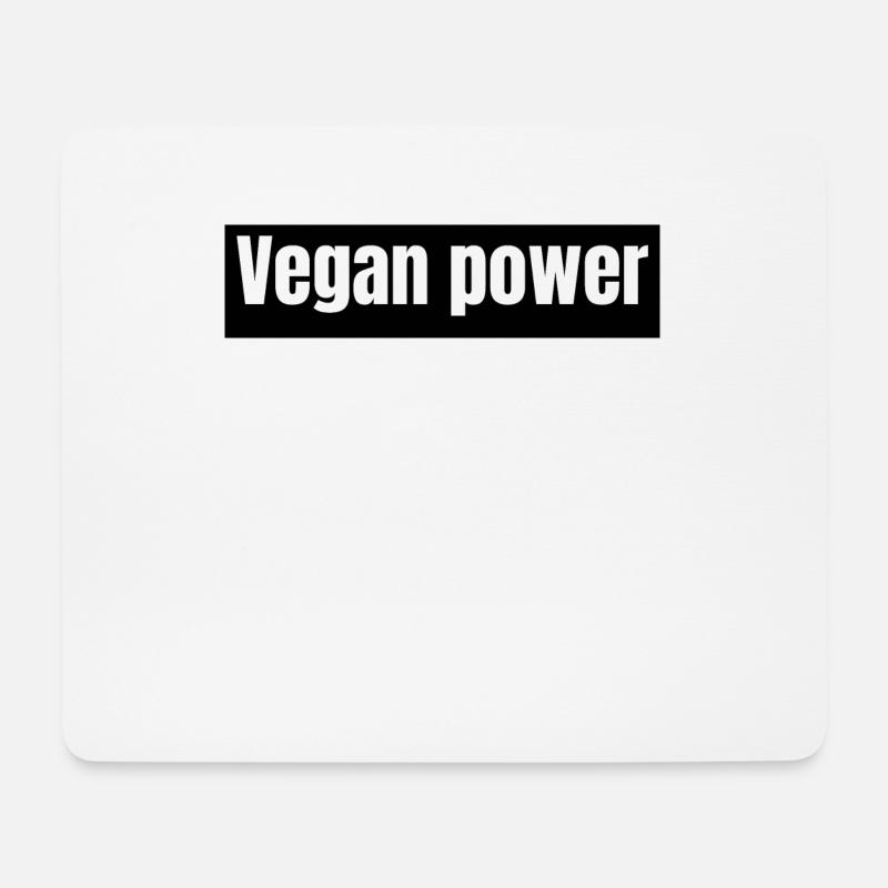 vegan - Vegan power - Mousepad (Querformat) - Weiß