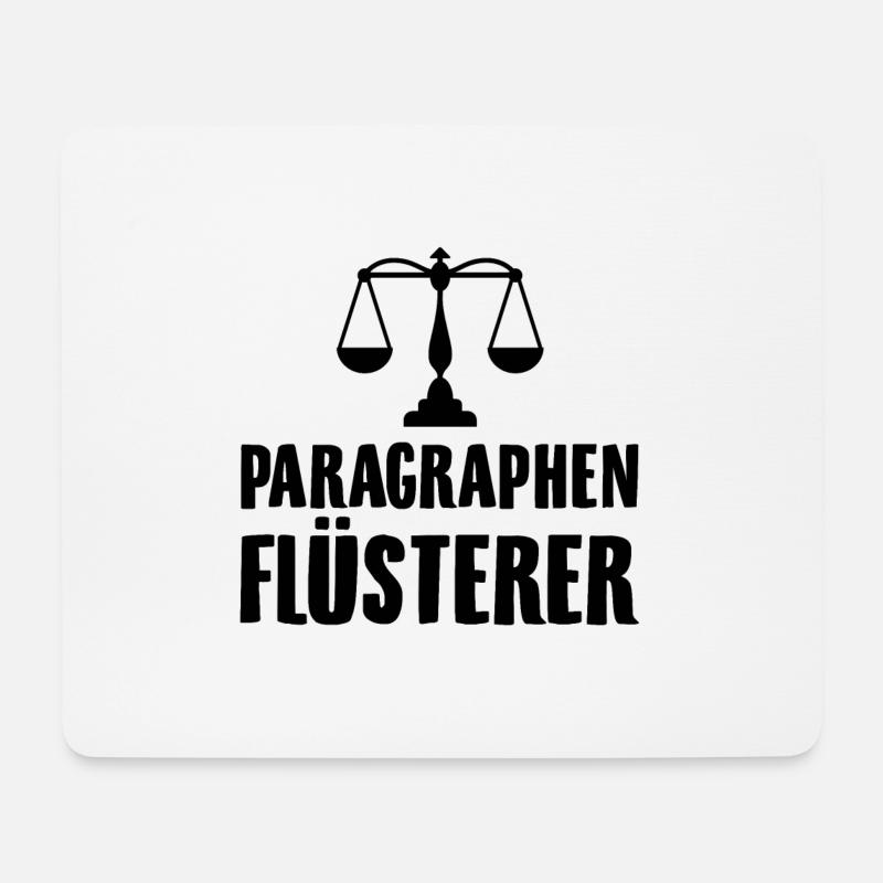 Paragraphen Flüsterer | Anwalt Jura Beruf Geschenk - Mousepad (Querformat) - Weiß