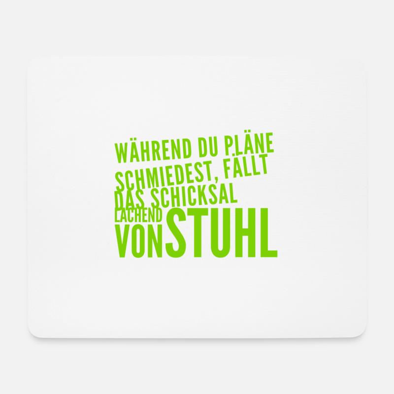 Pläne machen ist sinnlos - Mousepad (Querformat) - Weiß