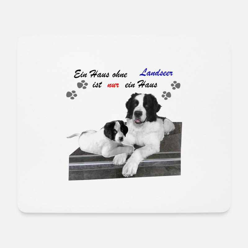 Hund-Landseer-Geschenkidee - Mousepad (Querformat) - Weiß