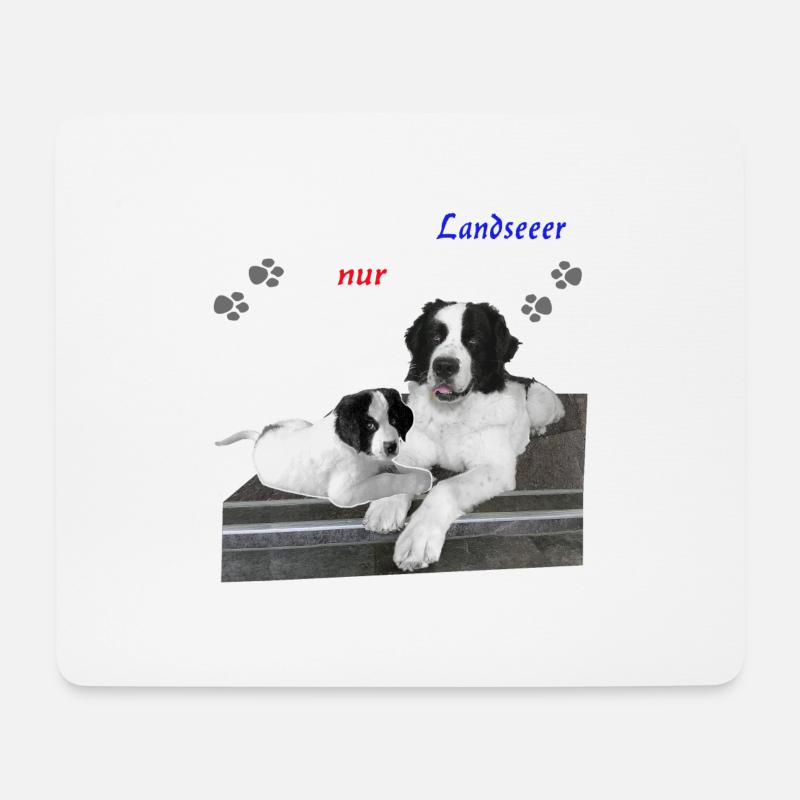 Hund-Landseer-Geschenkidee - Mousepad (Querformat) - Weiß