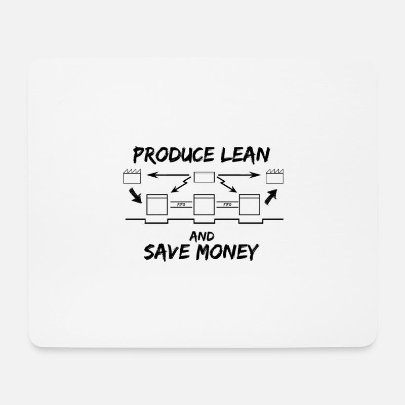 Lean Production Management Wertstromanalyse - Mousepad (Querformat) - Weiß
