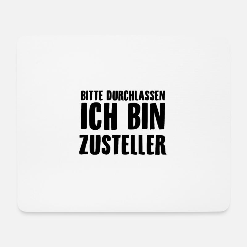 Zusteller Spruch | Postbote Briefträger Geschenke - Mousepad (Querformat) - Weiß