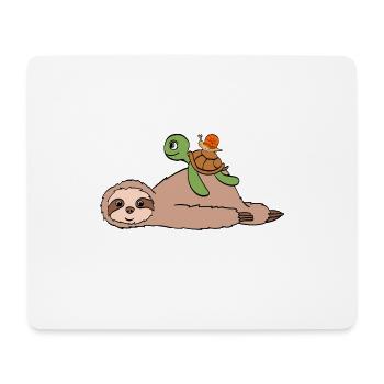 Pour les amoureux des animaux Grande chemise - Tapis de souris (format paysage) - blanc - Devant