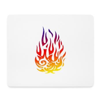 Tribal Tattoo Flammenfeuer Geschenkidee - Mousepad (Querformat) - Weiß - Vorne