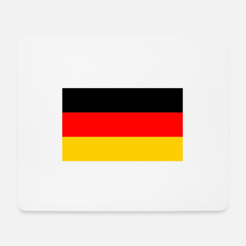 Deutsche Flagge - Mousepad (Querformat) - Weiß