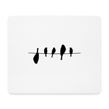 Le design noir reste bizarre - Tapis de souris (format paysage) - blanc - Devant
