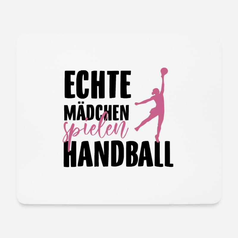 Handball Mädchen Frauen Handballer Geschenkideen - Mousepad (Querformat) - Weiß