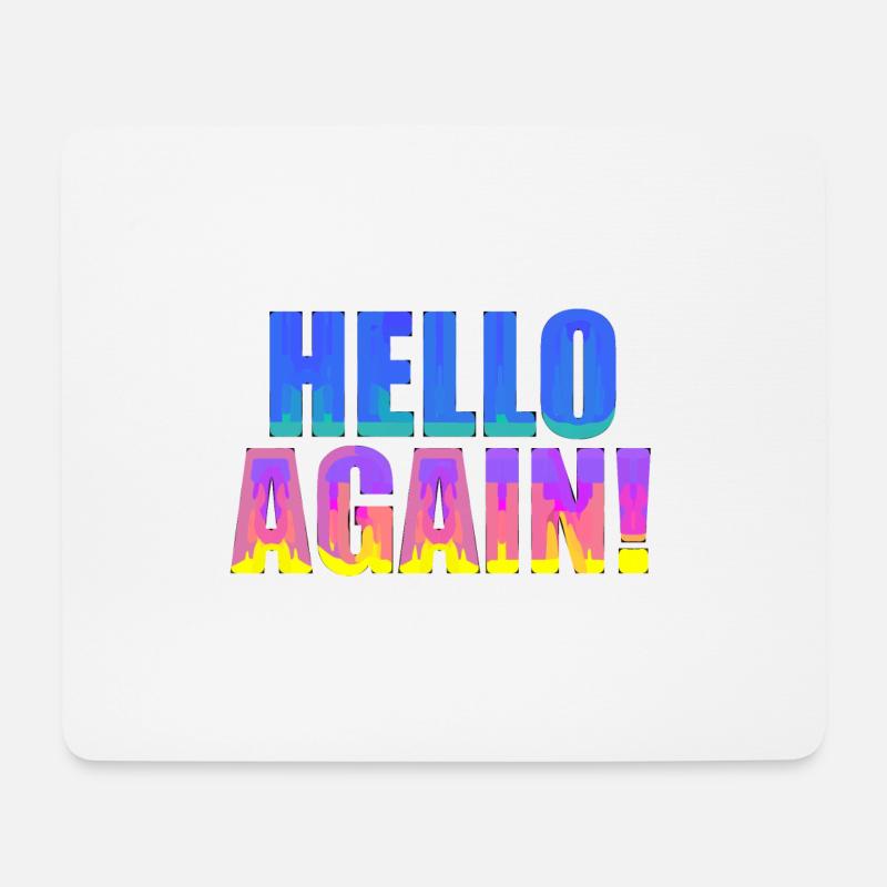 Hello Again - Mousepad (Querformat) - Weiß
