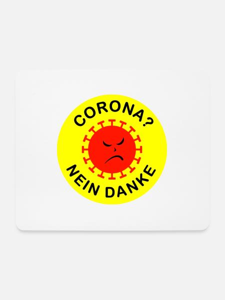 CORONA? NEIN DANKE - Mousepad (Querformat) - Weiß