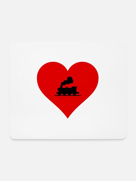 Ich liebe die Eisenbahn! - Mousepad (Querformat) - Weiß