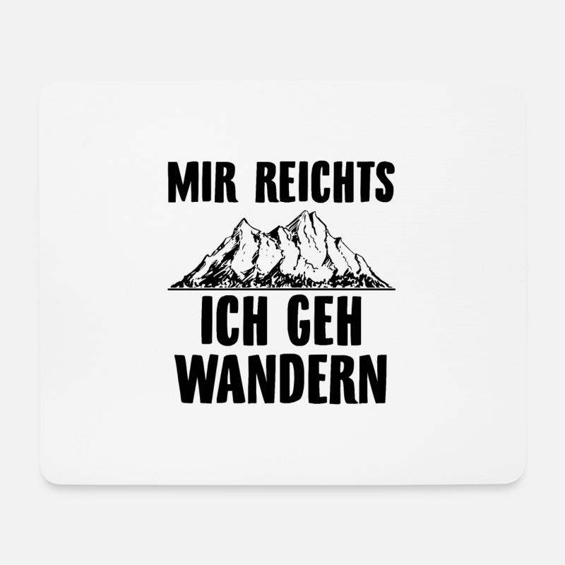 Wandern | Wander Wanderer Wanderung Berge Geschenk - Mousepad (Querformat) - Weiß