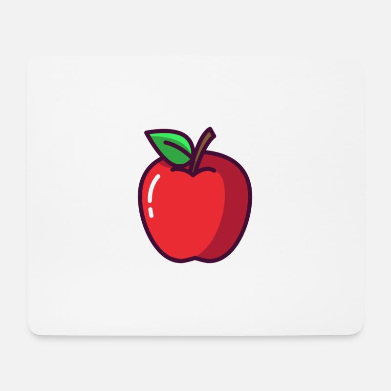 Apfel - Mousepad (Querformat) - Weiß