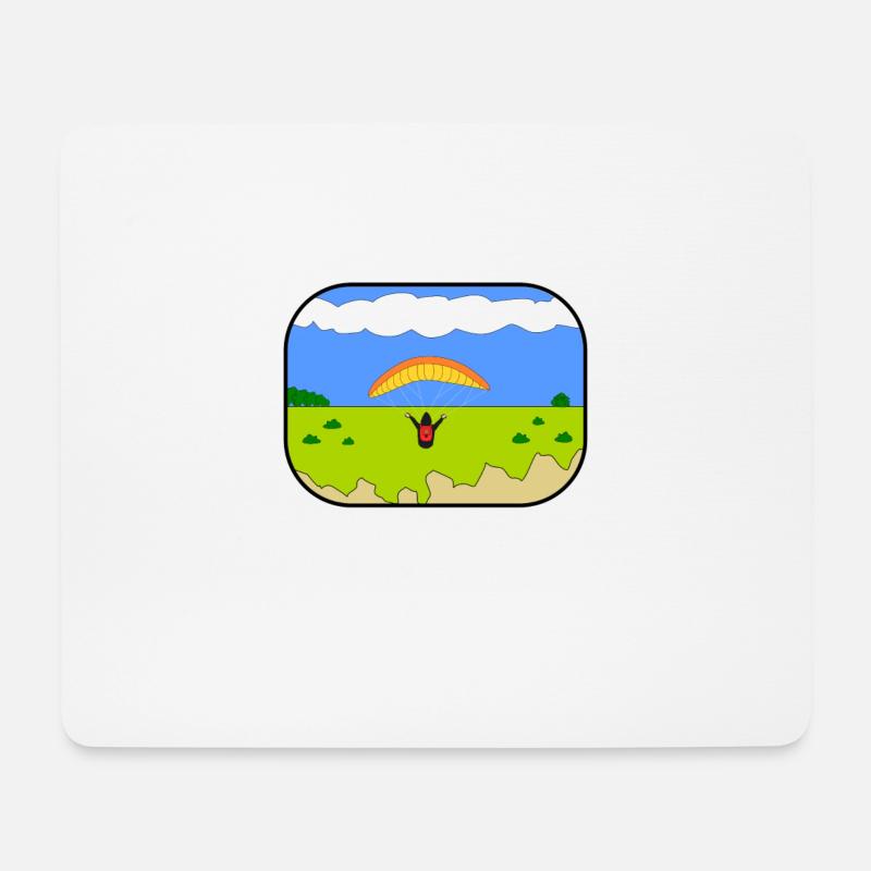 Gleitschirmflieger - Mousepad (Querformat) - Weiß