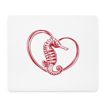 Seepferd - Mousepad (Querformat) - Weiß - Vorne