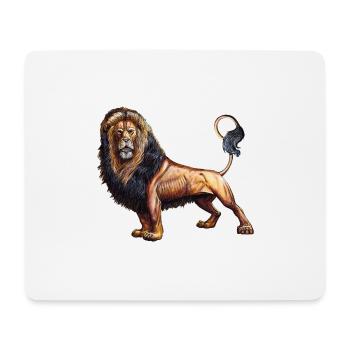 Löwe T-shirt. Tiermotiv. - Mousepad (Querformat) - Weiß - Vorne