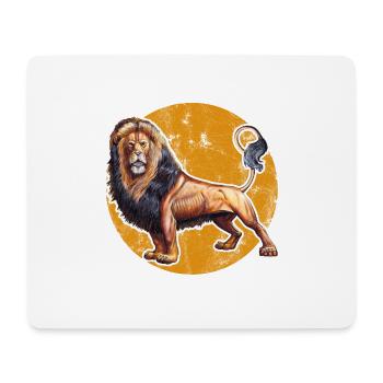 Löwe T-shirt. Tiermotiv. - Mousepad (Querformat) - Weiß - Vorne