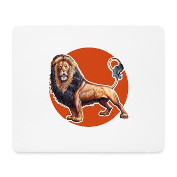 Löwe T-shirt. Tiermotiv. - Mousepad (Querformat) - Weiß - Vorne