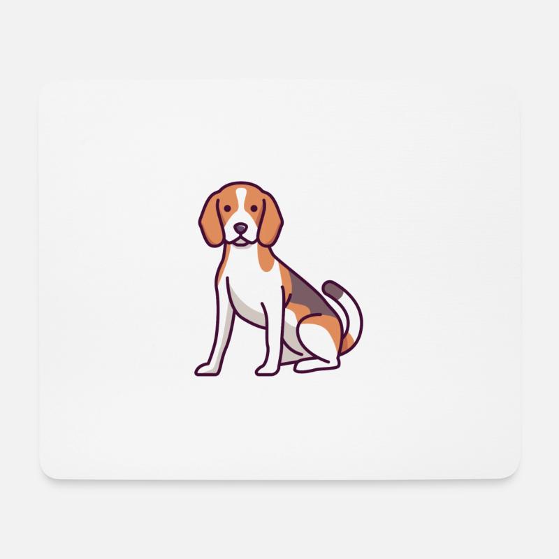 beagle - Mouse Pad (horizontal) - white
