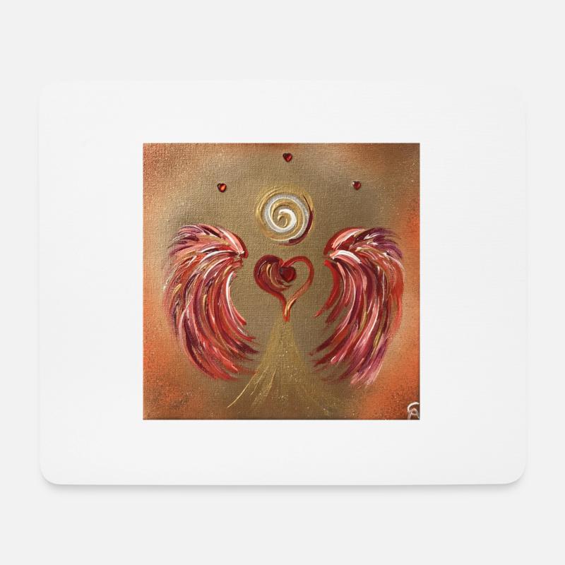 Herzengel der Selbstermächtigung - Mousepad (Querformat) - Weiß