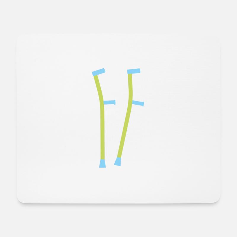 crutches - Mouse Pad (horizontal) - white