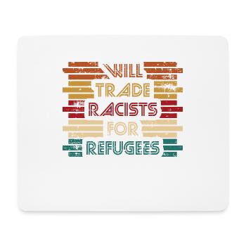 Les commerçants échangerontils des réfugiés? Les - Tapis de souris (format paysage) - blanc - Devant