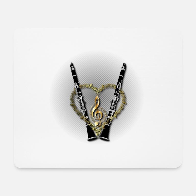 Klarinette - Mousepad (Querformat) - Weiß