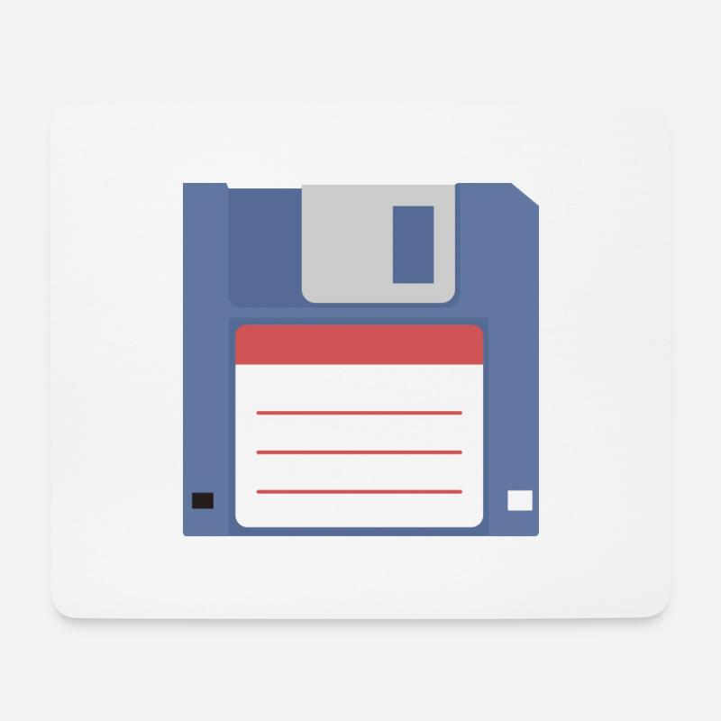 Floppy 3 5 Zoll Diskette front - Mousepad (Querformat) - Weiß