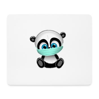 Mundschutz Panda Bär Pandamie - Mousepad (Querformat) - Weiß - Vorne