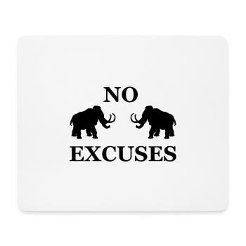 Aucune excuse mammouth - motivation de remise en forme - Tapis de souris (format paysage) - blanc - Devant