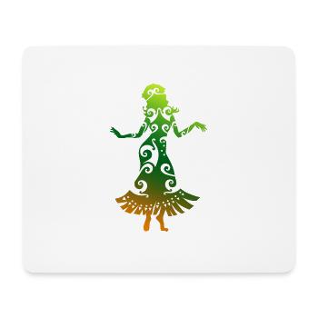 Hawaii hula dancer Polynesian Tribal Tattoo - Mouse Pad (horizontal) - white - Front