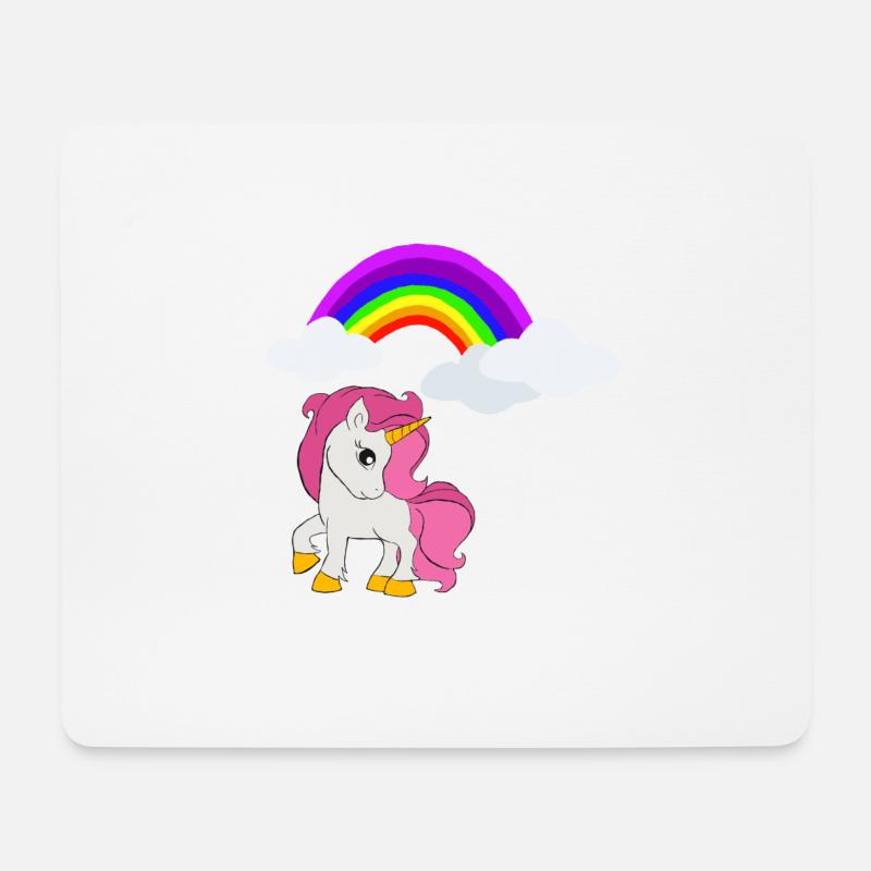 Einhorn Regenbogen Mädchen Unicorn Tochter - Mousepad (Querformat) - Weiß